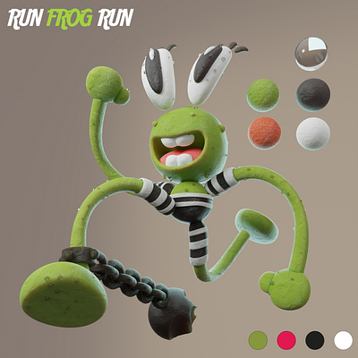 Run Frog Run 3d graphic design