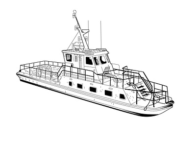 Ship Line Art Vector Illustration art artwork digital art graphic design illustration line art marin navy ship vector