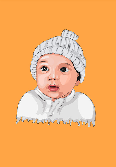 Portrait Artwork illustration of A Baby art artwork digital art graphic design illustration vector