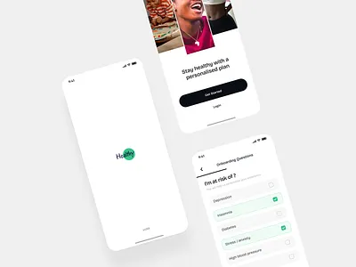 Healthy app branding design graphic design illustration logo typography ui ux vector