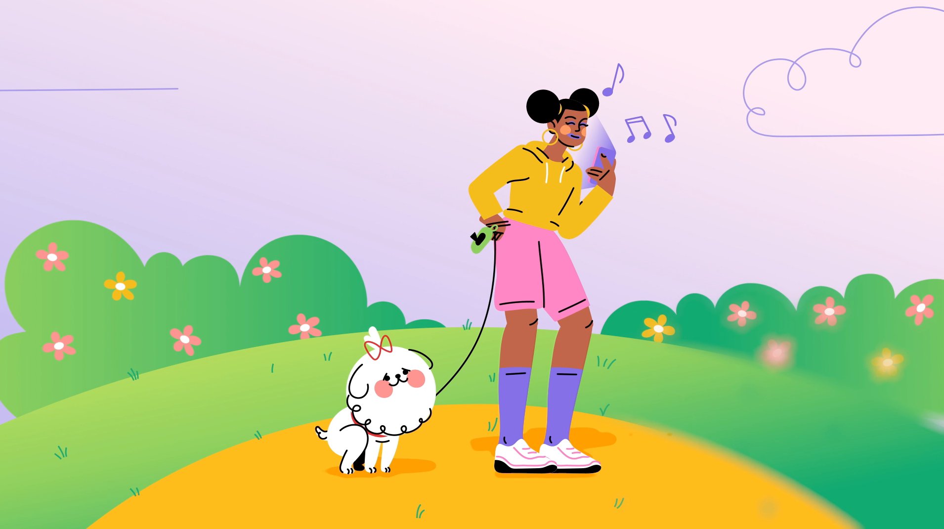 SCOOP THE POOP #2 2d after effect animation character character design colorful design dog dog lover gradient graphic design illustration motion graphics vector