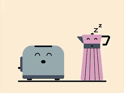 Good morning after effects animation egg motion graphics toaster