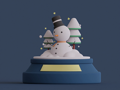 Lonely Snowman ☃️ 3d 3d animation 3d art animation art art direction artwork b3d blender blender3d christmas concept design graphic design illustration illustration design motion motion graphics snow snowman