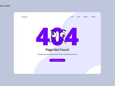 404 Page Design 404error dailyui design ui ux