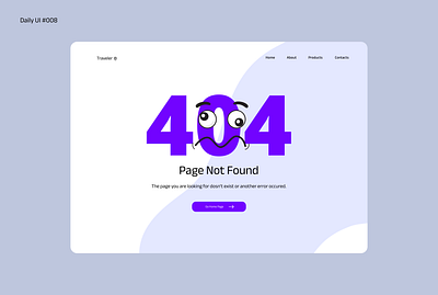404 Page Design 404error dailyui design ui ux