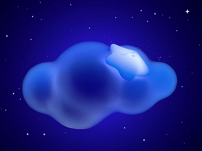 Baby Star Sleeping 3d animation baby blender c4d character cloud cute design game illustration kids sky sleep star