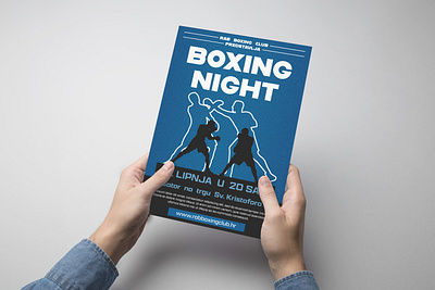 Boxing night - Flyer blue boxing boxing night brochure fighting flyer