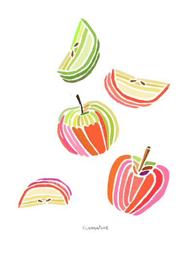 Apple Series colorpencildrawing doodle foodillustration ililustration