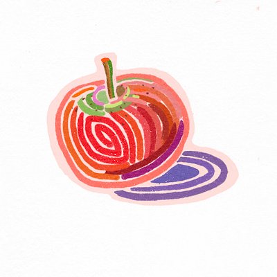 Apple + Tomato digitalart food foodillustration illustration