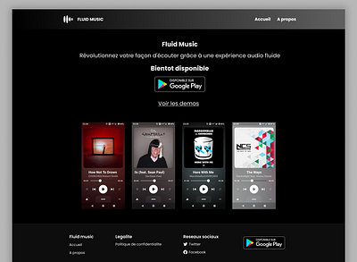 Music App Landing Page download music app landing page music player ui web design