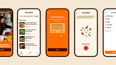 Recipe Mobile App animation branding food graphic design logo product design ui ux