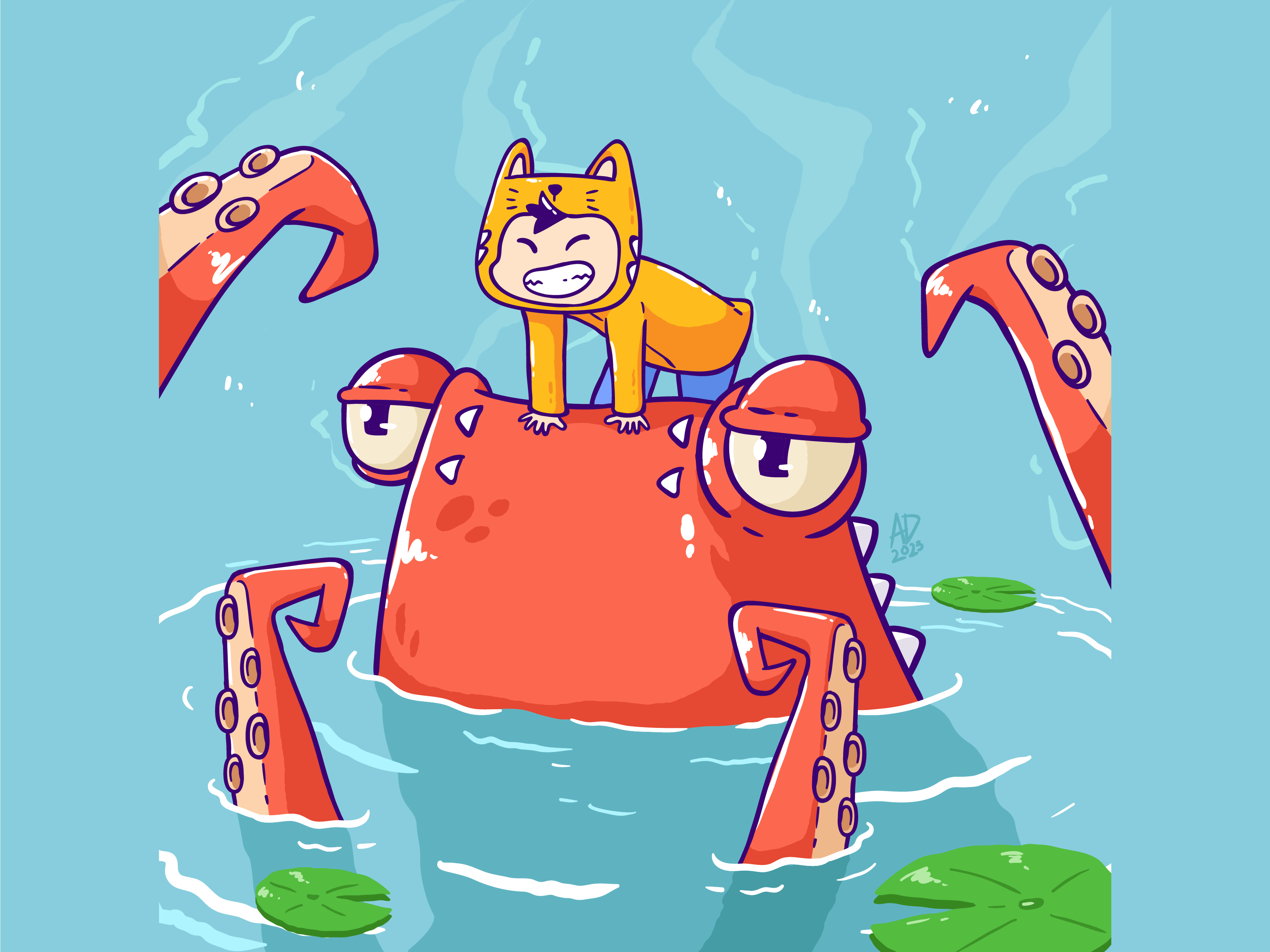 "I will show you my monster..." adobe illustrator art artwork branding character character design colorful concept art design digital art digital illustration illustration monster monster art original character sea monster vector visual art visual artist water monster