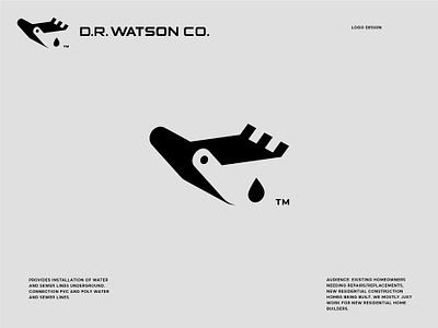 D.R. Watson Co. - Excavation company. branding company construction designer drop excavation excavator instalation logo sladoje water
