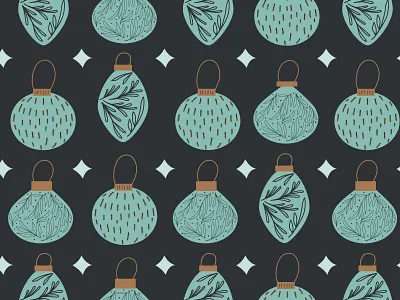 Ornaments Pattern adobe illustrator affinity affinitydesigner design holidays illustration ornaments patterns procreate surface patterns vector