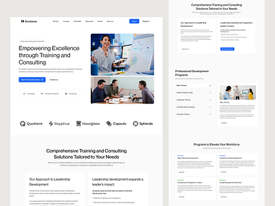 Envisiona - Employee Training and Consultant Website business company company profile consultant website consulting corporate employee hrtraining landing page training ui design web design website design