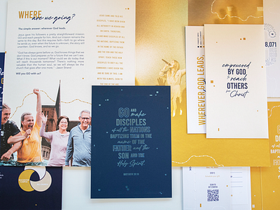 Go–Print Collateral art brand branding church collateral design foil folder graphic design print print collateral production verse card