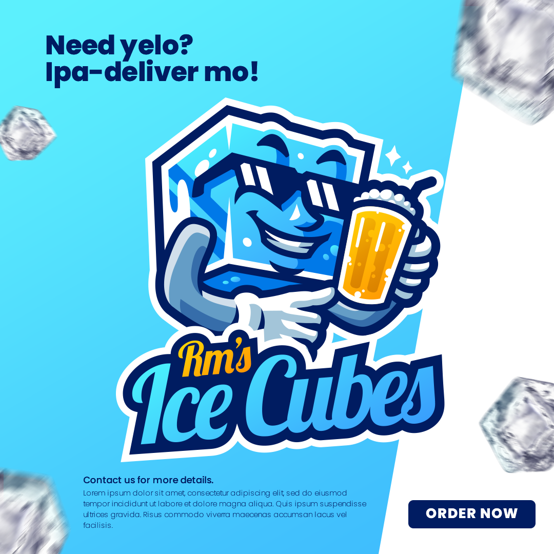 Cool Ice Cube Mascot Logo Design brand identity branding character logo logo design mascot mascot logo visual identity