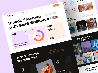 SaaS Landing Page businessautomation customizablesolutions datamanagement landing landingpage landingpageui productdesign realtimeanalytics saas saaslandingpage saasplatform saasproduct saasprovider saaswebsite ui uidesign uiux webapplication webdesign website