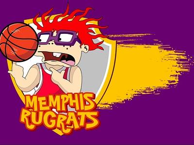 memphis rugrats basket ball logo basket ball logo basketball team cartoon cartoon illustration cartoon logo character design character illustration graphic design illustration kids logo logo mascot logo memphis rugrats basket ball logo school logo vector