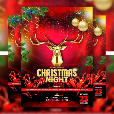Christmas Night Party Flyer christmas christmas design christmas flyer christmas night party flyer christmas party flyer dj dj poster event event flyer event poster flyer flyer design free merry christmas flyer night flyer party flyer party poster psd