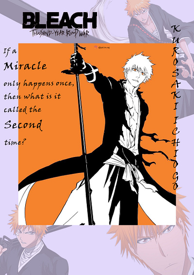 Bleach anime poster anime animeposter bleach design graphicdesign illustration logo logodesign modern modernposter poster posterdesign