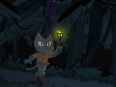 Spooky Wood 2danimation animation design illustration motion graphics