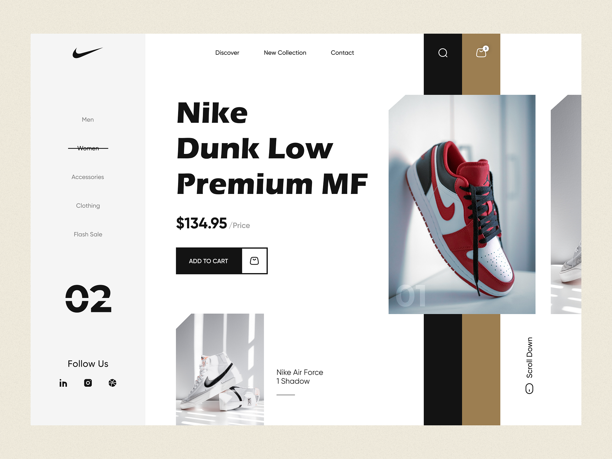 Nike Store - Website Design clean ui collection dark ecommerce landing page minimal nike nike shoe nike store online store shoe website shopping store ui uidesign ux uxdesign web design web header website