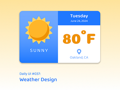 Daily UI #037: Weather Design daily ui figma graphic design ui vector weather widget