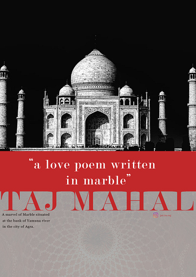 Taj Mahal minimal poster design graphicdesign illustration minimalist poster posterdesign simple poster taj tajmahal