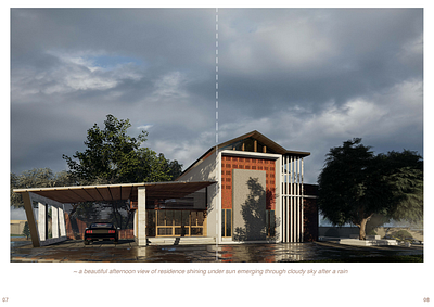 Residence architecture render 3d cloudy house lumion portfolio rainy render residence visualisation