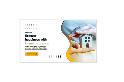 HOME INSURANCE WEB BANNER banner branding design graphic design illustration ui ux vector web