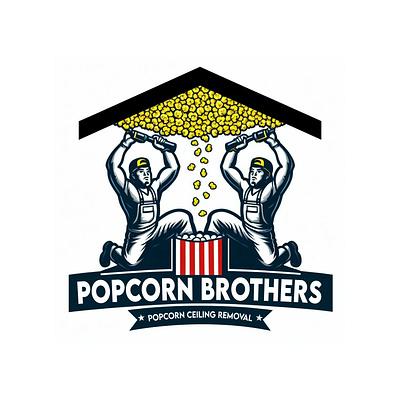 Popcorn brothers 3d logo branding brother brotherlogo design graphic design icon illustration logo logodesign minimalist logo popcorn popcorn brothers popcorn clinging popcorn logo ui