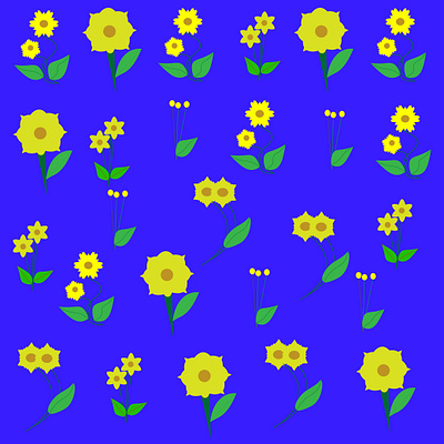 PATTERN 0.3 art beautiful branding colorful daily ui design flowers graphic design green happy illustration illustrator leaves pattern seamless symbol ui vector art vibrant yellow