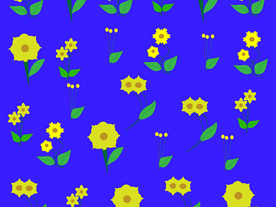 PATTERN 0.3 art beautiful branding colorful daily ui design flowers graphic design green happy illustration illustrator leaves pattern seamless symbol ui vector art vibrant yellow