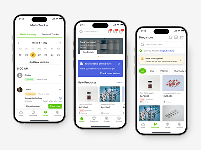 VIXA Care - Healthcare Mobile App UI Kit app app design character design clean concept design green health health app health care healthcare illustration light mode medical medical app medical care medicine mobile mobile app ui