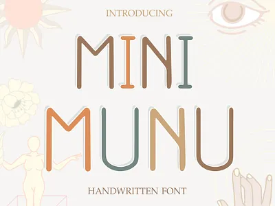 MINI MUNU FONT - CUTE FONT cute font font