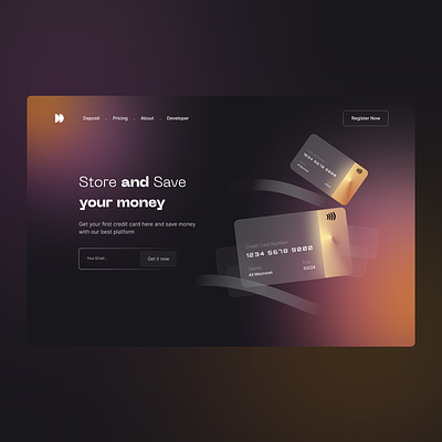 Landing page alimazrooei app bitcoin branding card clean crypto cryptocurrency ether gradient graphic design landing page logo master card ui ui design visa