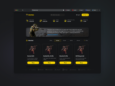 ArmyPalace - Web Design armyshop figma marketplace shop ui ux design webdesign