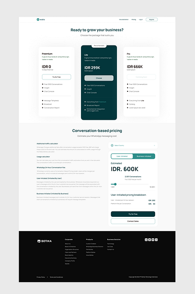 Whatsapp Business Solution Landing Page Website landingpage uidesign websitelandingpage