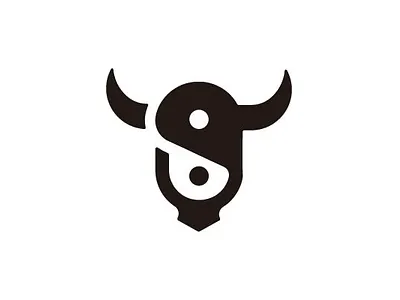 Yin Yang Bull Logo branding company brand logo company branding design graphic design logo modern vector