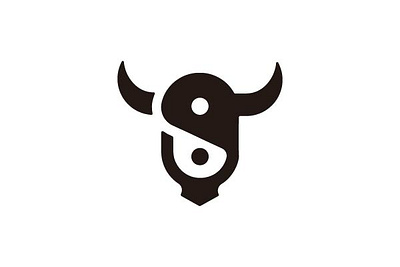 Yin Yang Bull Logo branding company brand logo company branding design graphic design logo modern vector