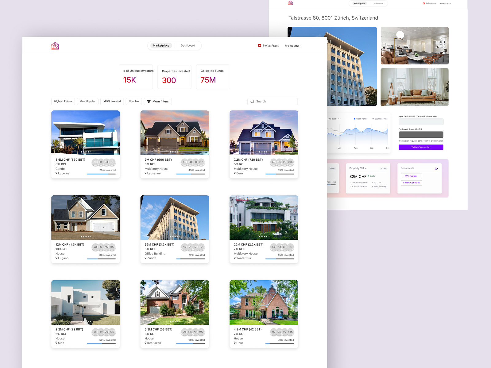 A Tokenized Real Estate Web App 🏦 by Rachel Tan on Dribbble 