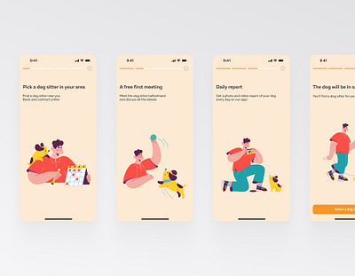 Dog boarding app app design product design stories ui ux