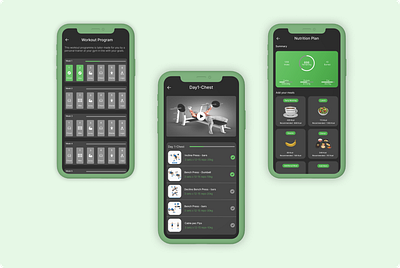 Fitness & Diet Mobile App UI : Gymnax ui