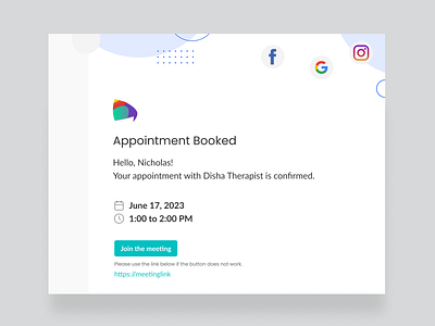 Appointment Booked Email 📨 branding graphic design ui ux