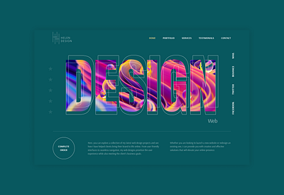Typography Design | Hero Section | Web design figma first screen hero section typography web design