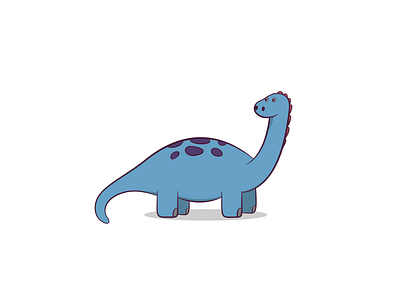 Dino 🦕 cartoon character dinosuar flat illustration vector
