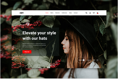 HAT | Online Store | Web Design figma hat online store ui ux web design web site