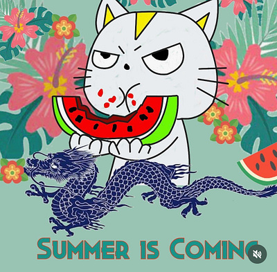 Summer is coming naasty cat