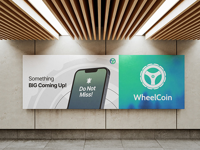 Teaser banner design for WheelCoin web3 green mobility app.... app application banner banner design blockchain brand design branding colourful design graphic design green mobility mobility post post design poster poster design social media teaser ui web3